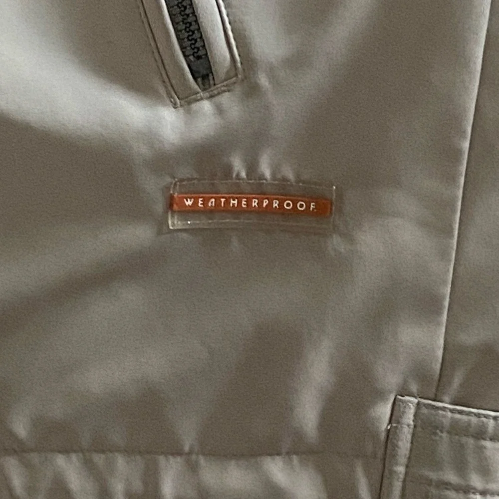 Weatherproof Garment Company Mens Tan Khaki Fleece Lined Full Zip Jacket‎ XL